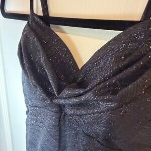 Windsor Glittering Black Strapless Dress